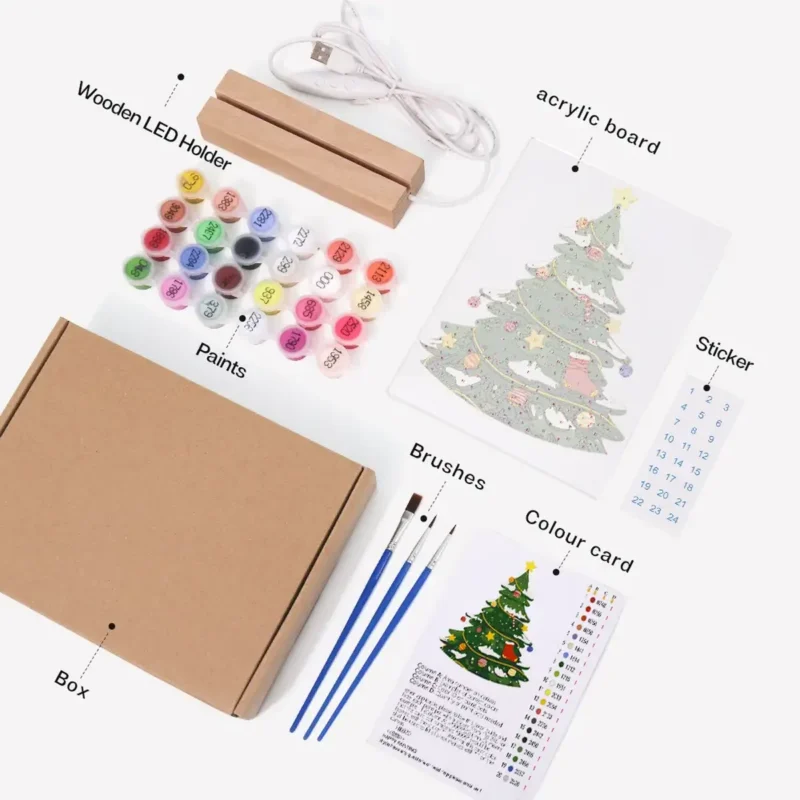 The Christmas Tree - LED Paint by Numbers