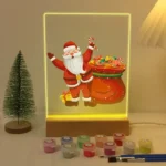 Santa avec les Cadeaux – Peinture par Numéros à LED