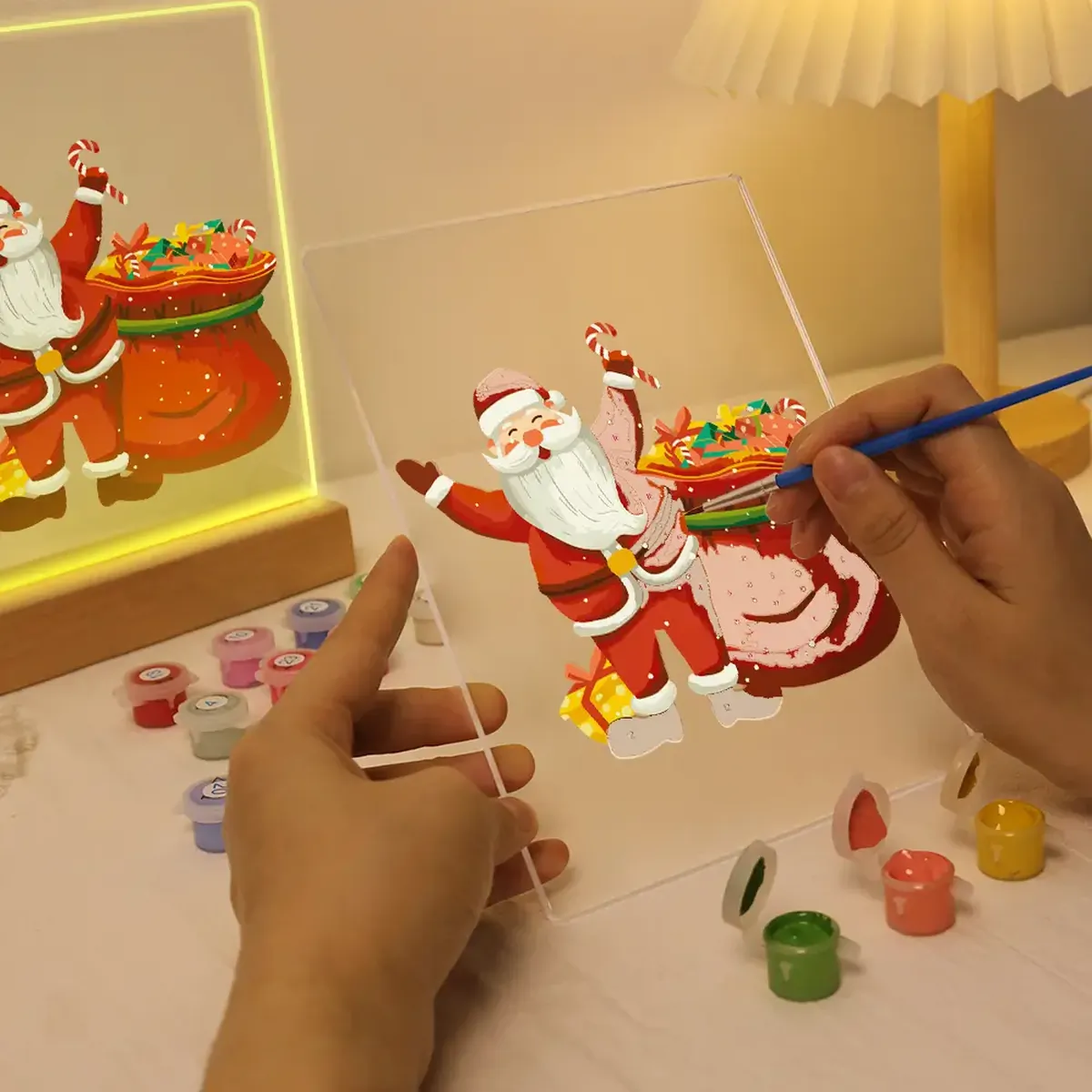 Santa with the Gifts - LED Paint By Numbers 1 024 9 1 DIY paintings - Paint by numbers - Diamond Painting