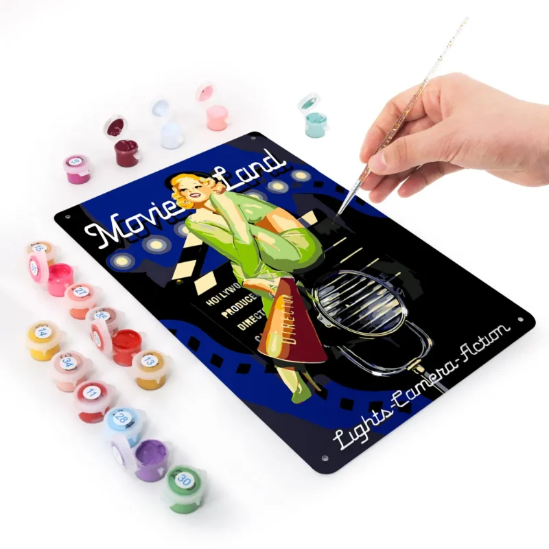 Movie Land - Poster Metallico Fai da Te