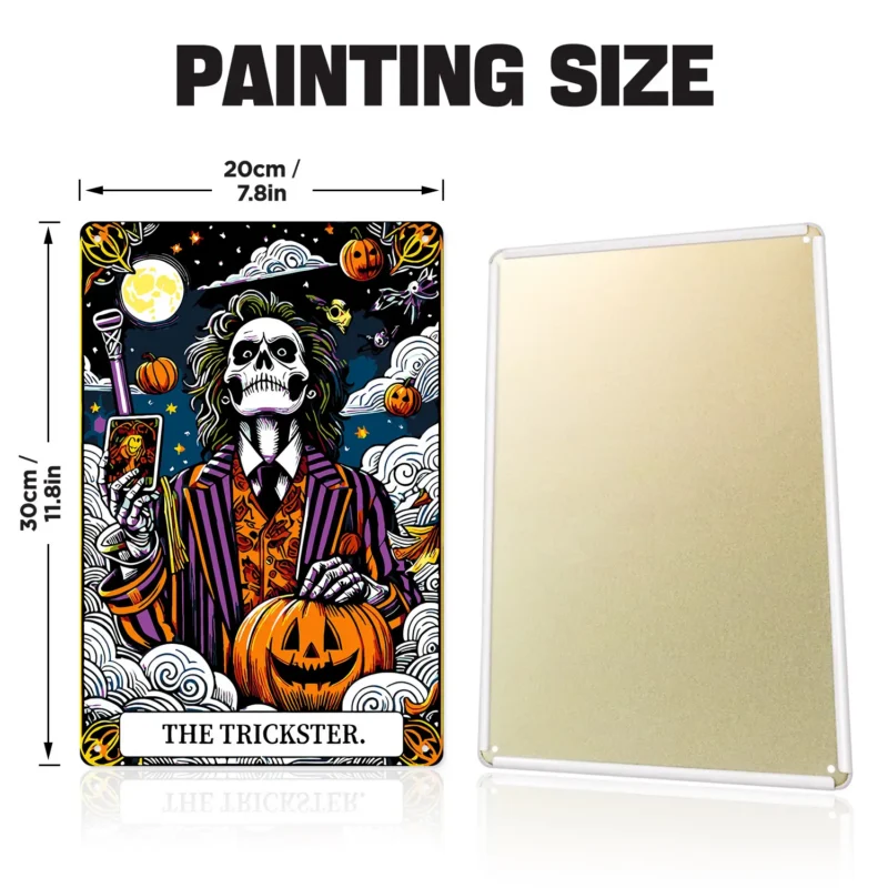 Poster Metallico Fai-da-te per Halloween del Trickster