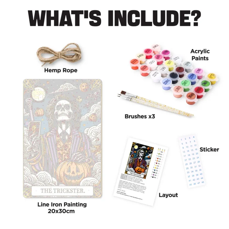 Poster Metallico Fai-da-te per Halloween del Trickster