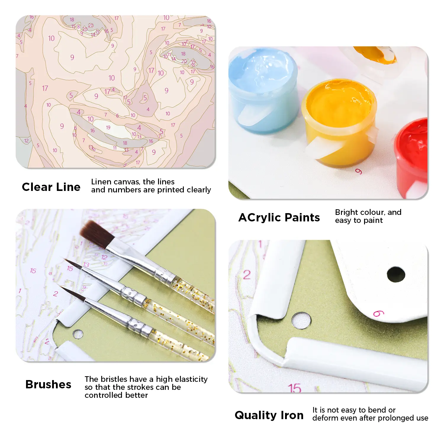 Vintage Vrouw - DIY Metaalposter 2 Vintage Vrouw Duidelijke Lijnen