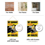 My Garage My Rules - DIY Metal Poster