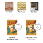 Kall Öl Bäst i Stan DIY Metallaffisch