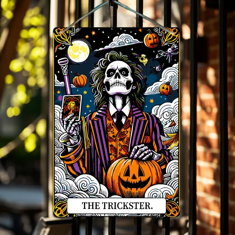 Poster Metallico Fai-da-te per Halloween del Trickster