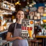 Bière Chaque Instant DIY Affiche Métallique