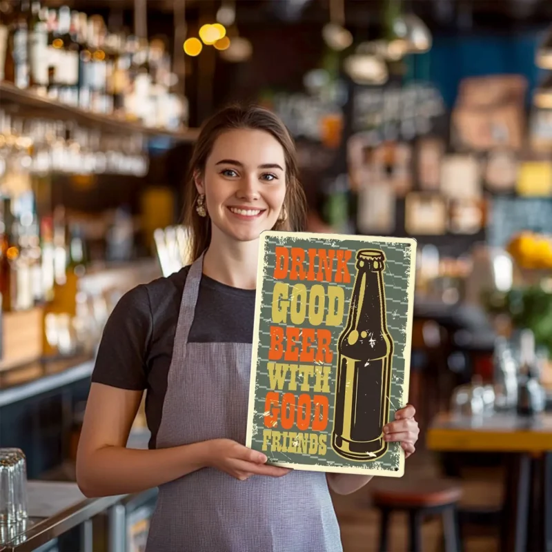 Poster Metallico Fai da Te Bevi Buona Birra