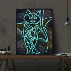 Magical Feline - Glow-in-the-Dark Diamond Painting