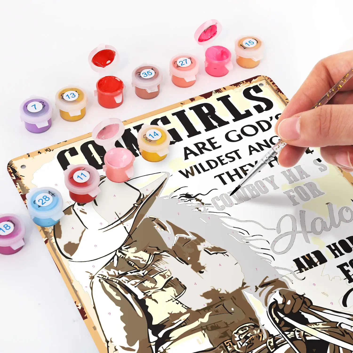 Cowgirls are God's Wildest Angels 3 17 16 1 DIY-Gemälde – Malen nach Zahlen – Diamantmalerei