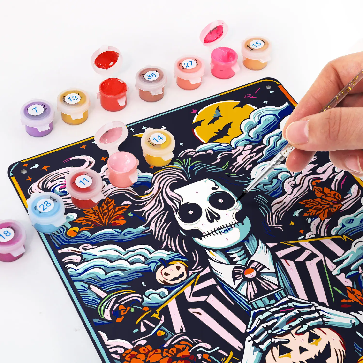 Spooky Trickster DIY Metallkunst 3 17 25 1 DIY Gemälde - Malen nach Zahlen - Diamantmalerei