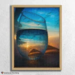 Sonnenuntergang im Wasserglas