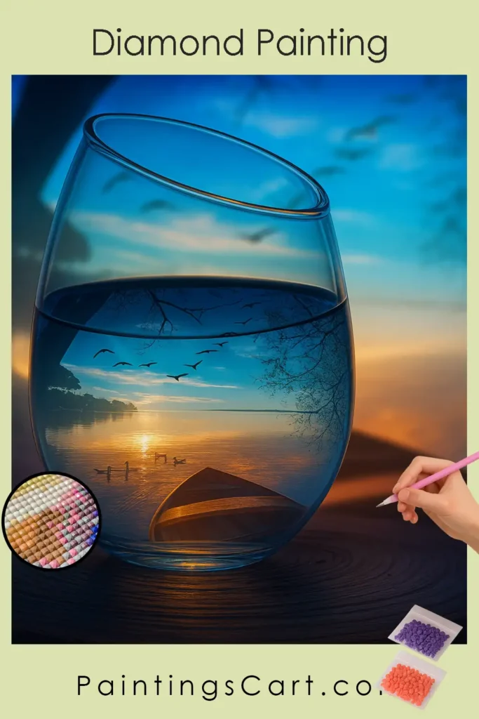 Sunset Through a Water Glass 1 Sonnenuntergang durch ein Wasserglas