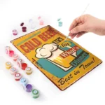 Kall Öl Bäst i Stan DIY Metallaffisch