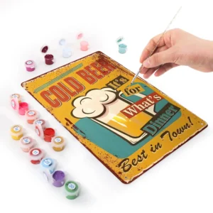 Cold Beer Best in Town DIY Metal Poster