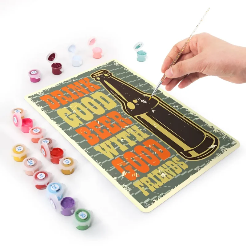 Poster Metallico Fai da Te Bevi Buona Birra