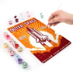 DIY-raket för yttre rymden Metallaffisch