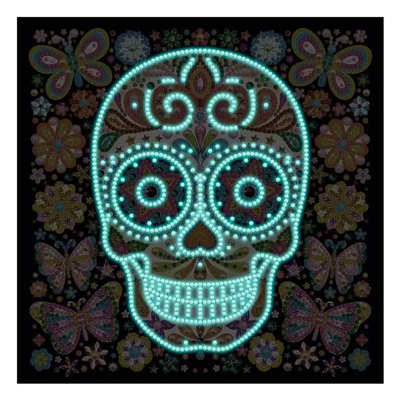 Neon Skull - Glowing Diamond Painting 1 33002 Paint by numbers Diamond Painting webp 1 DIY paintings - Paint by numbers - Diamond Painting