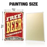 Free Beer Tomorrow - DIY Metall-Bar-Poster