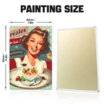 Vintage Vrouw - DIY Metaalposter