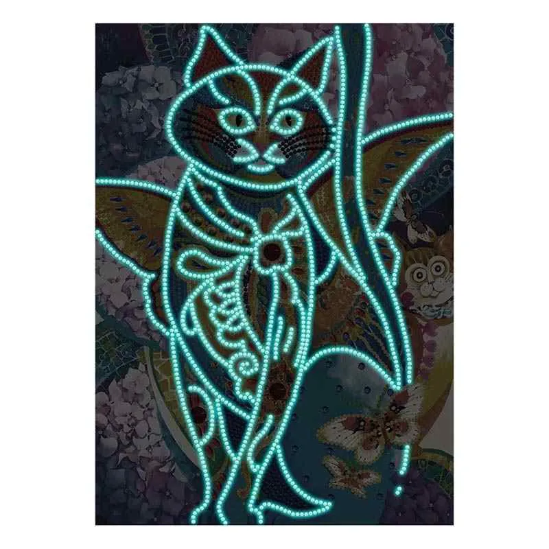Magical Feline - Dipinto a Diamanti Fosforescente 1 50400 Paint by numbers Diamond Painting webp 1 Dipinti fai-da-te - Paint by numbers - Diamond Painting