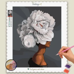 White Flowers and Woman