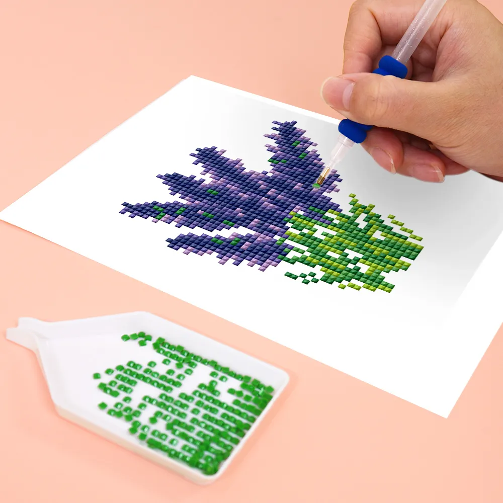 Floral Magic Quartet - Mini Diamond Painting (4-delt sæt) 1 53014 Paint by numbers Diamond Painting webp 1 DIY-malerier - Paint by numbers - Diamond Painting