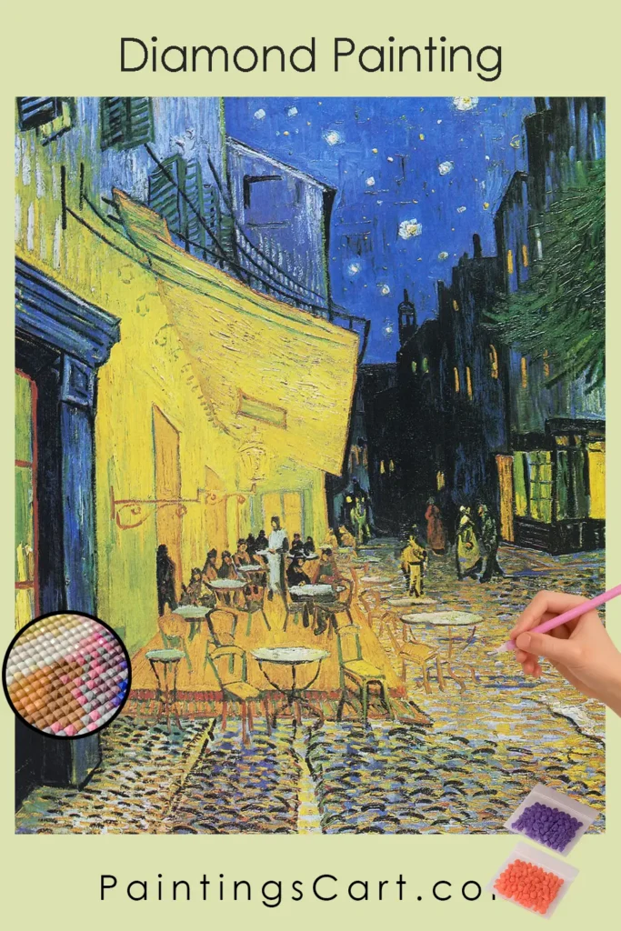 Café at Night – Van Gogh 1 549073 pin diamond painting paintingscart 683x1024 1 DIY paintings - Paint by numbers - Diamond Painting