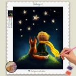 Junge und Fuchs (Nacht, Sterne)