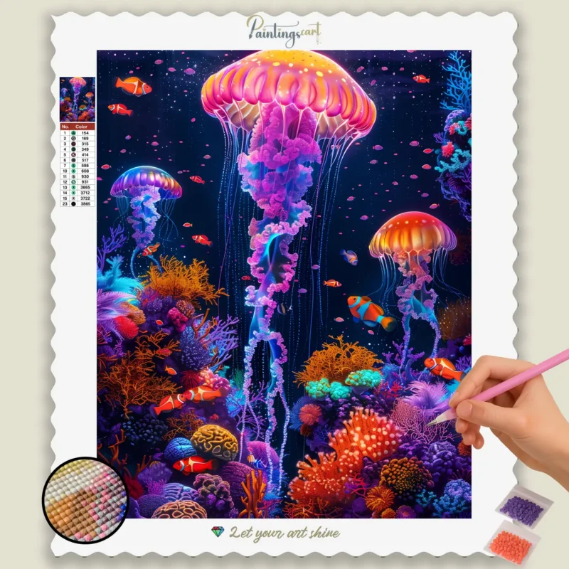 621A_base-diamond-painting-paintingscart psychedelic jellyfish