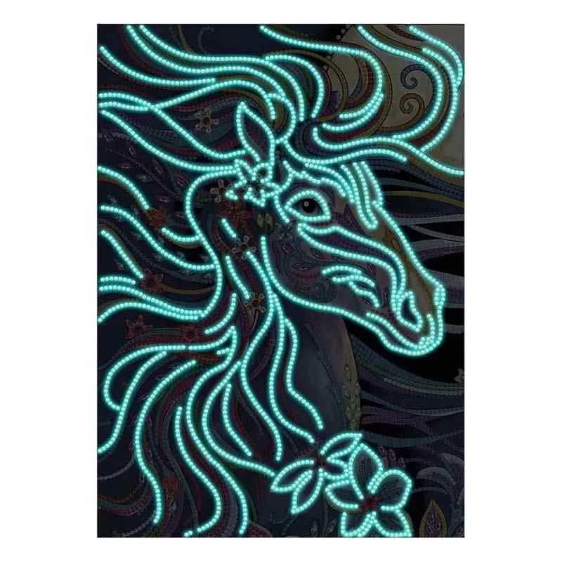 Ghost Horse - Luminous Diamond Painting 1 69118 Paint by numbers Diamond Painting webp 1 DIY paintings - Paint by numbers - Diamond Painting