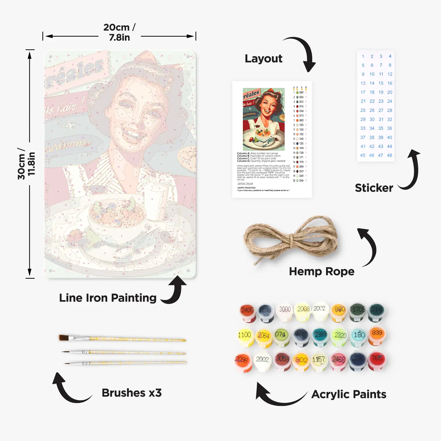 Vintage Vrouw - DIY Metaalposter 1 Vintage Vrouw - DIY Metaalposter Lay-out