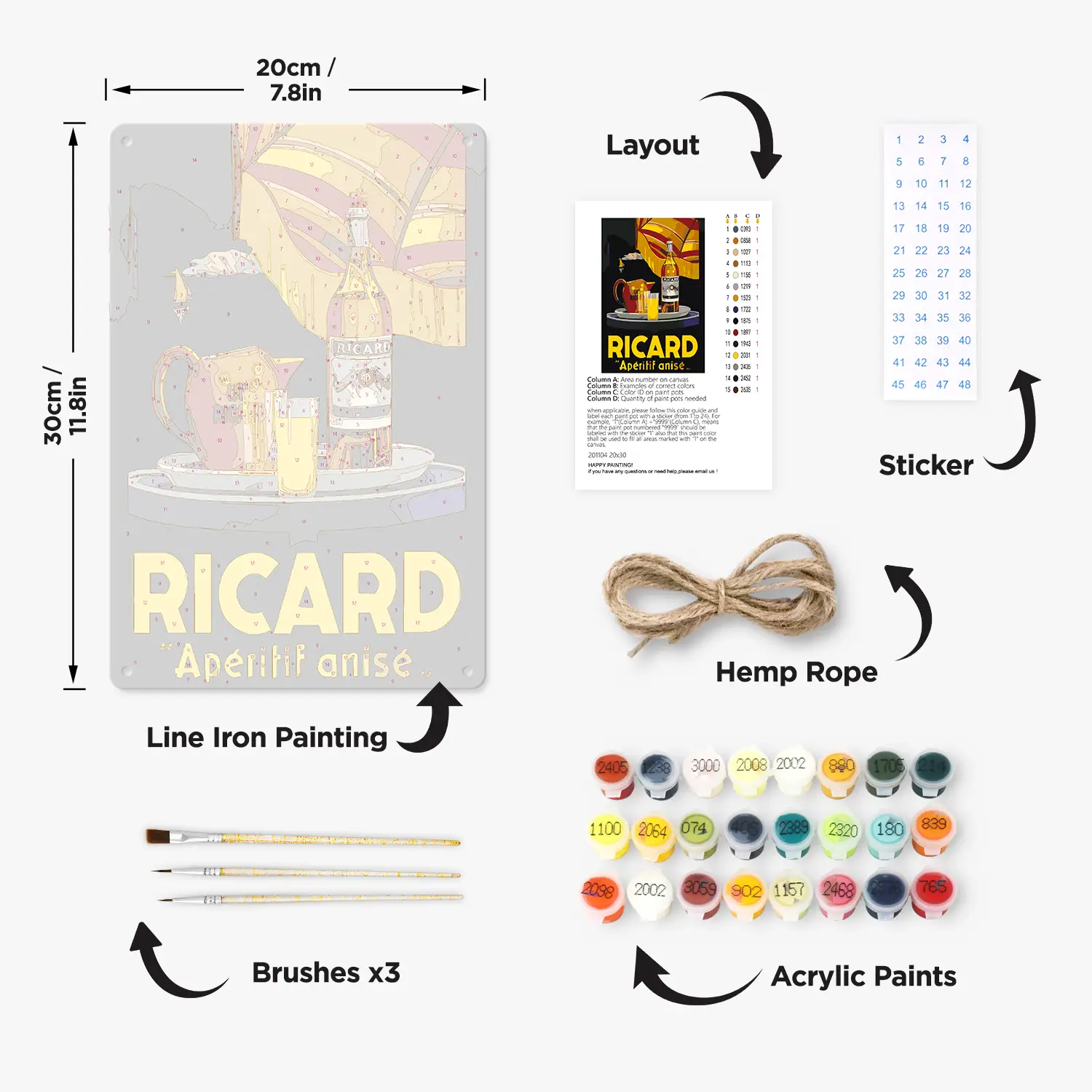 Ricard Wine Bar Metal Poster 1 Ricard Wine Bar Metal Poster