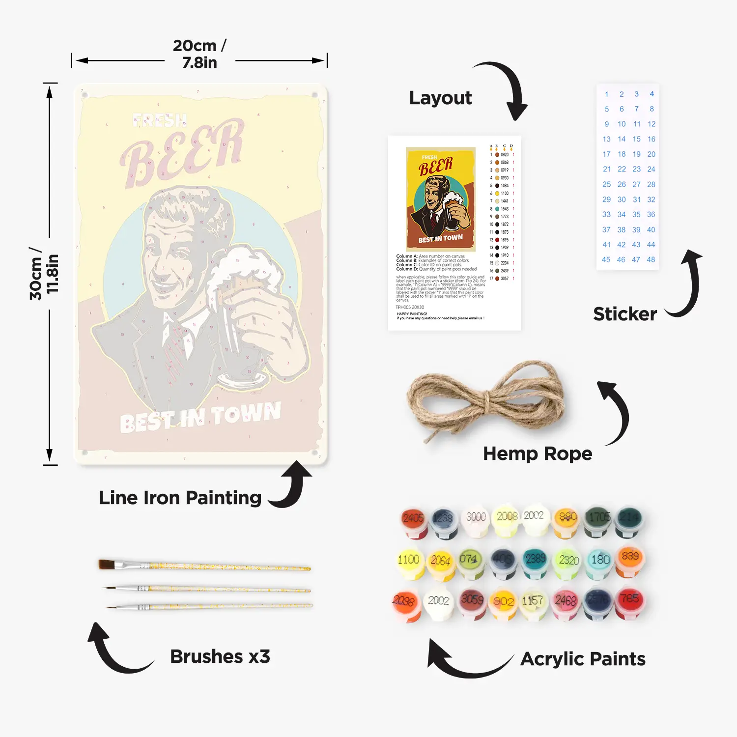 Poster Metallico Fai da Te Birra Fresca 1 Poster Metallico Fai Da Te per Birra Fresca