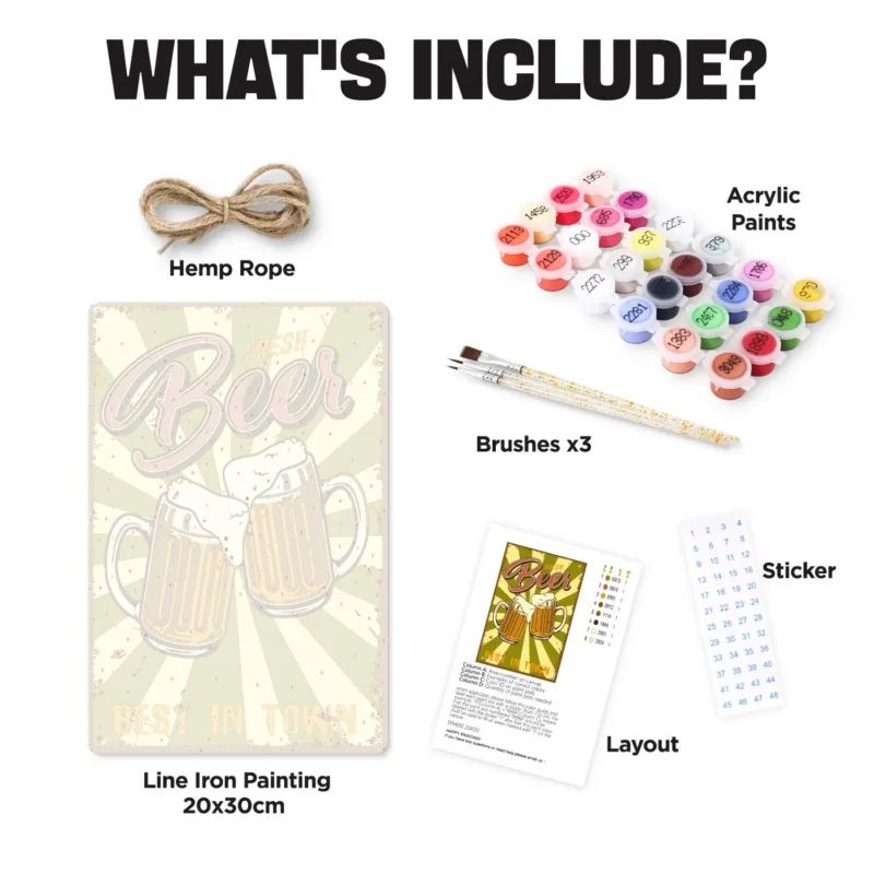 Bière Fraîche Meilleure en Ville DIY Peinture par Numéros