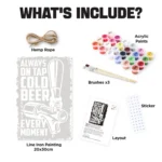 Bière Froide Toujours au Robinet Affiche Métal DIY