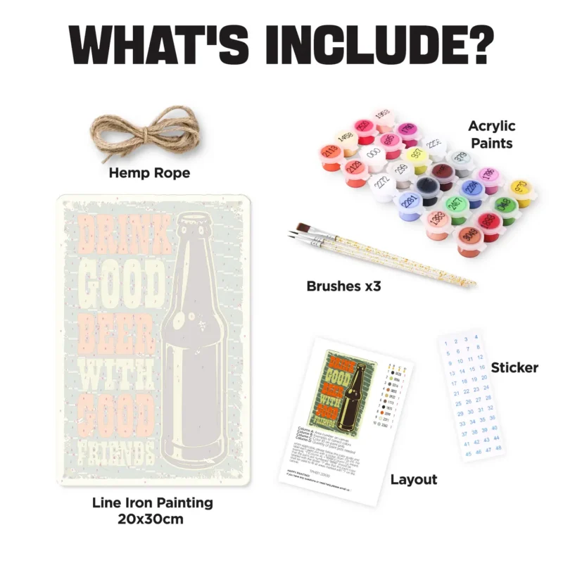 Poster Metallico Fai da Te Bevi Buona Birra