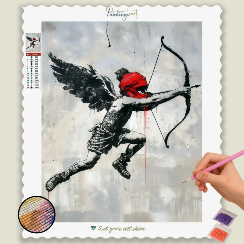 847A_base-diamond-painting-paintingscart Engel med en Bue