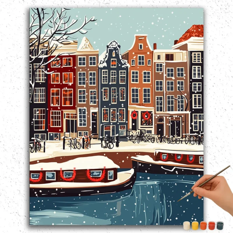 873512 Snö på byggnader