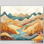 Goldene Berge und Bäume