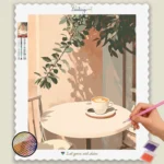 Diamond Painting: Kaffee auf dem Tisch (Rosa) 1