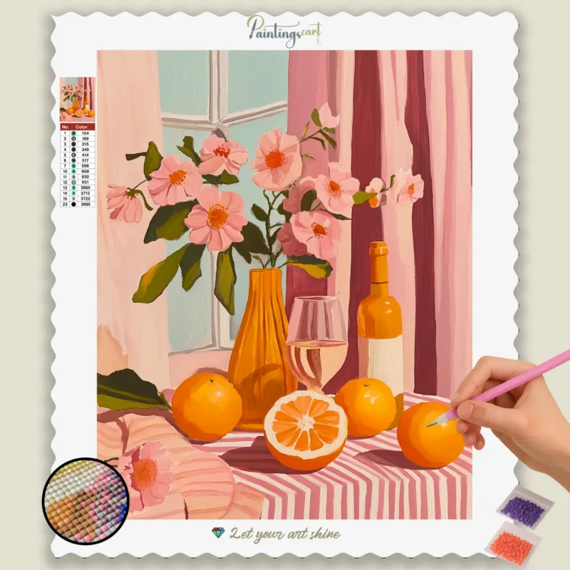 876135_40x50_base-diamond-painting-paintingscart Exotische Orangen und Blumen