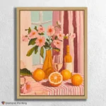 Exotische Orangen & Blumen