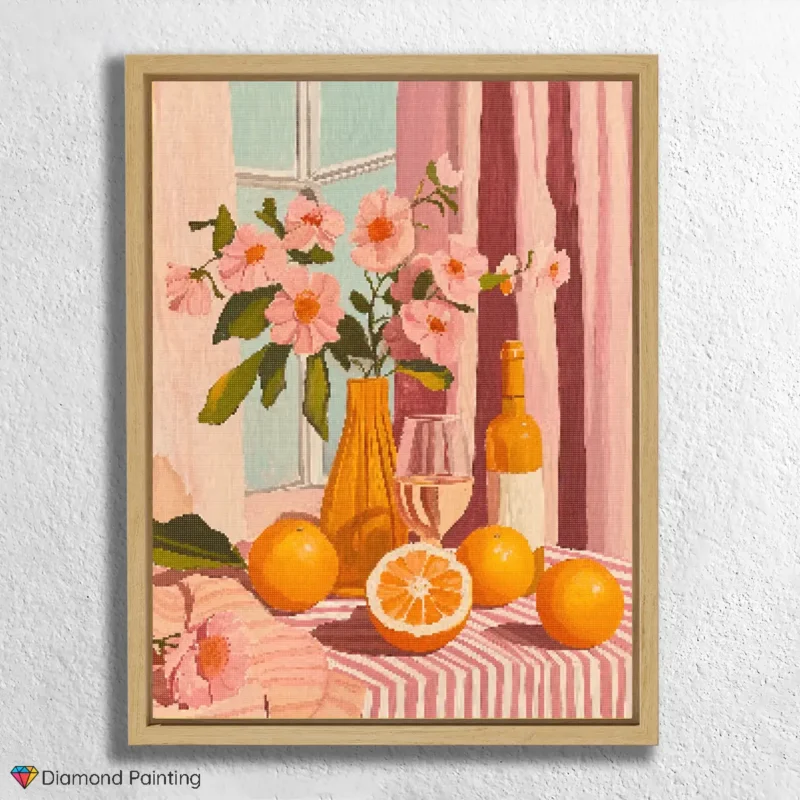 Exotische Orangen & Blumen