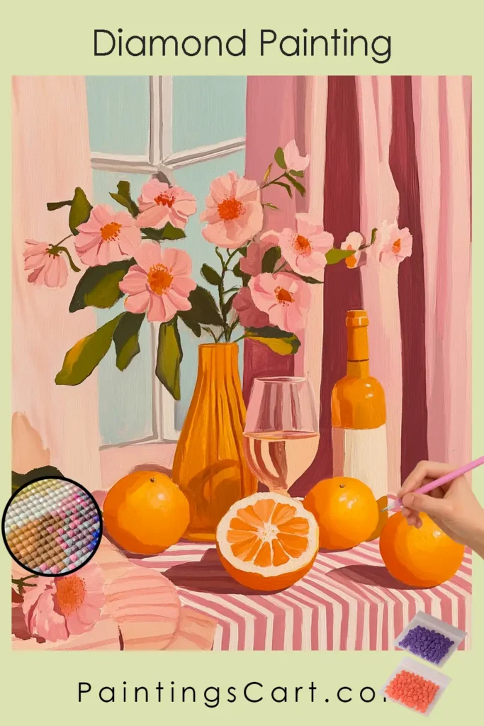 Exotic Oranges and Flowers 1 Exotische Orangen und Blumen