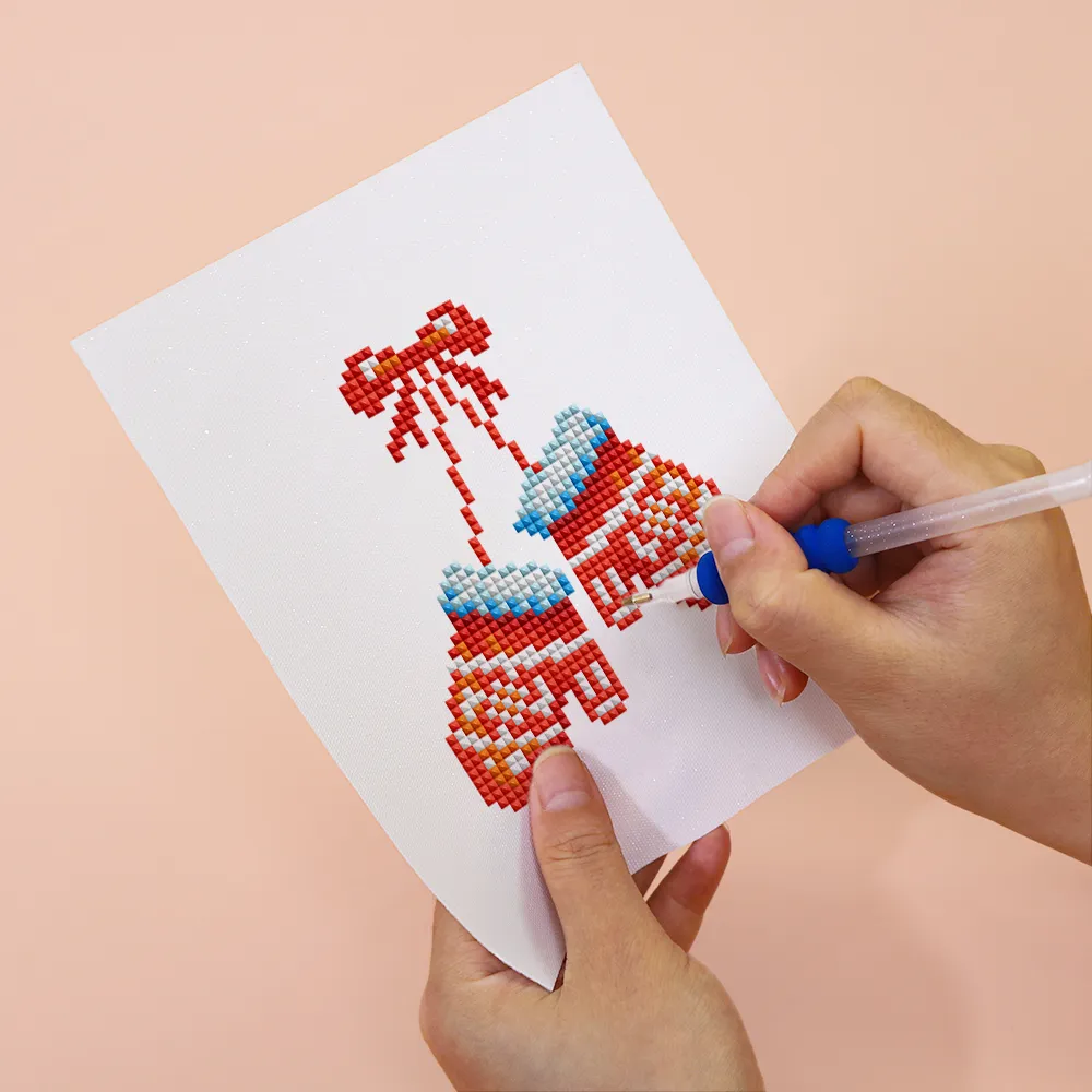 Kerstviering - Mini Diamond Painting (6-delige set) 1 89423 Paint by numbers Diamond Painting webp 1 DIY schilderijen - Paint by numbers - Diamond Painting