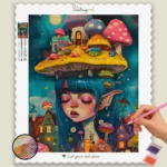 Pilzhaus in der psychedelischen Welt