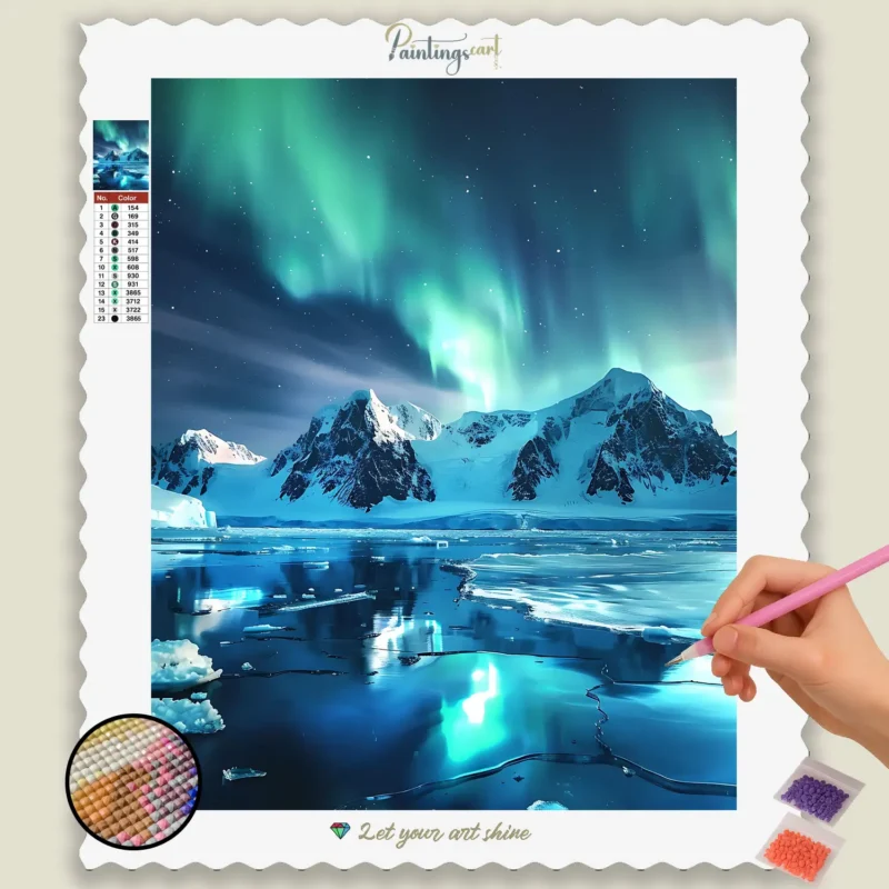 AURORA-2_base-diamond-painting-paintingscart Schönes Polarlicht