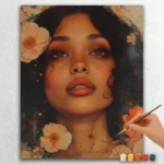 Femme Africaine et Fleurs