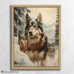 Chiens Mignons dans la Neige